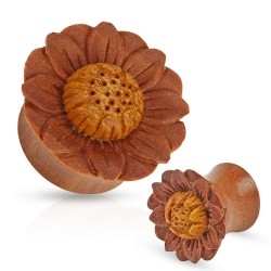Plug courbe en bois fleur B