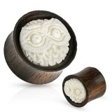 Plug courbe en bois hibou