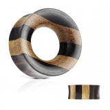 Tunnel courbe en bois traits noirs