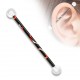Piercing industriel 156 - Noir, blanc et rouge A