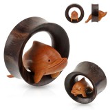 Tunnel courbe en bois avec dauphin