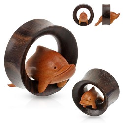 Tunnel courbe en bois avec dauphin