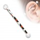 Piercing industriel 158 - Noir, blanc et rouge B