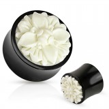 Plug courbe en corne avec fleur E