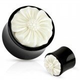 Plug courbe en corne avec fleur F