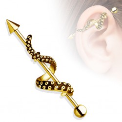 Piercing industriel 148 - Pieuvre jaune