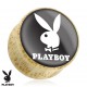 Plug courbe en bois Playboy fond noir (OR144)