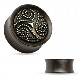 Plug courbe en bois vintage triskel