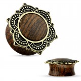 Plug courbe en bois flower vintage
