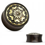 Plug courbe bois fleur couleur bronze