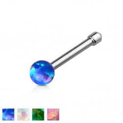 Piercing nez droit 0,8mm 91 - Opale boule