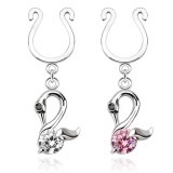 Faux-piercing pour téton 25 - Cygne