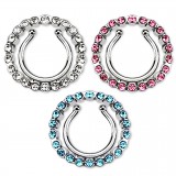 Faux-piercing pour téton 23 - Cercle multistrass