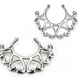 Faux-piercing pour téton 20 - Bouclier coeurs A