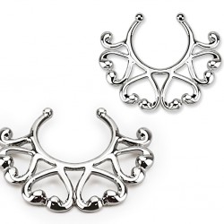 Faux-piercing pour téton 20 - Bouclier coeurs A