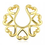 Faux-piercing pour téton 08 - Gold-ip coeurs