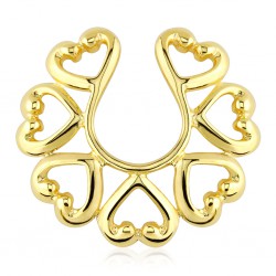Faux-piercing pour téton 08 - Gold-ip coeurs