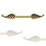 Piercing téton barbell 91 - Ailes jaunes