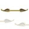 Piercing téton barbell 91 - Ailes jaunes
