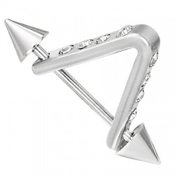 Bouclier de téton 27 - Triangulaire avec zircones