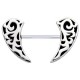 Piercing téton barbell 46 - Pointes tribales