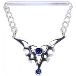 Piercing téton barbell 47 - Motif tribal pendant