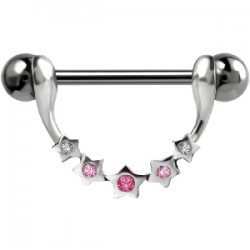 Piercing téton barbell 56 - Cinq étoiles
