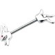Piercing téton barbell 72 - Lapin