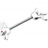 Piercing téton barbell 72 - Lapin