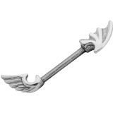 Piercing téton barbell 80 - Ailes up and down
