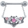 Piercing téton barbell 84 - Motif deluxe A pendant