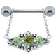 Piercing téton barbell 86 - Motif deluxe C pendant