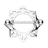 Piercing téton étoile 01 - Avec creux