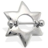 Piercing téton étoile 08 - Simple grise