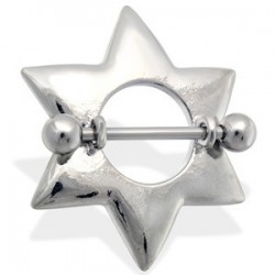 Piercing téton étoile 08 - Simple grise