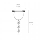Piercing téton étoile 12 - Triple