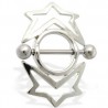 Piercing téton étoile 14 - Cercle entouré