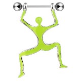 Piercing téton grimpeur vert pomme (18)