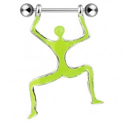 Piercing téton grimpeur vert pomme (18)