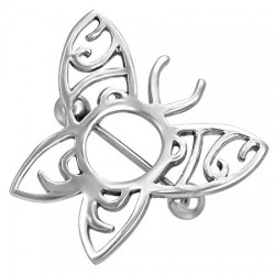 Piercing téton papillon tribal (53)