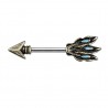 Piercing téton barbell 74 - Flêche avec plume