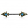 Piercing téton barbell 75 - Pointes vintages