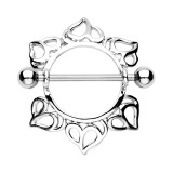 Piercing téton bouclier abstrait A (42)