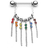 Piercing téton gay-pride 02 - Chainettes