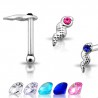 Piercing stud de nez 0.5mm 42 - Serpent strass