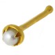 Piercing stud de nez 0.5mm 59 - Or-9k perle