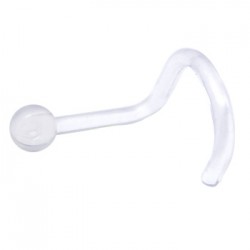Piercing de nez courbe 1mm 16 - Retainer discret boule