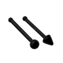 Piercing nez droit 0,8mm 43 - Acry black