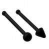 Piercing nez droit 0,8mm 43 - Acry black