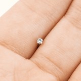 Piercing nez courbé 0.8 ou 1mm 87 - Titane zircone transparent B